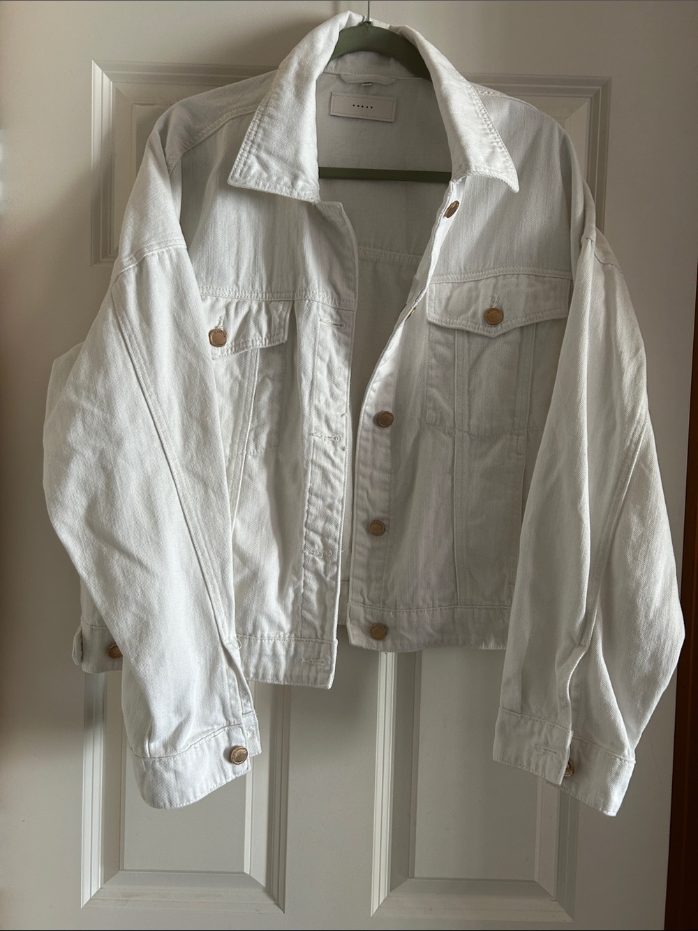 BLANK NYC White Denim Jacket L